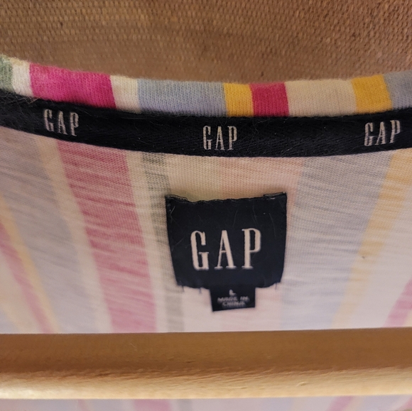 Gap Women's Summer Dress Large Sleeveless Multi Stripe Print Midi Summer Dress - Picture 7 of 8